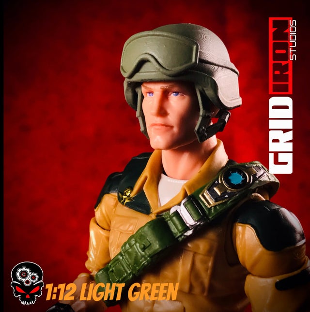 GA0072 1:12 (Lt Green) ACH Infantry Helmet for G.I. Joe Classified
