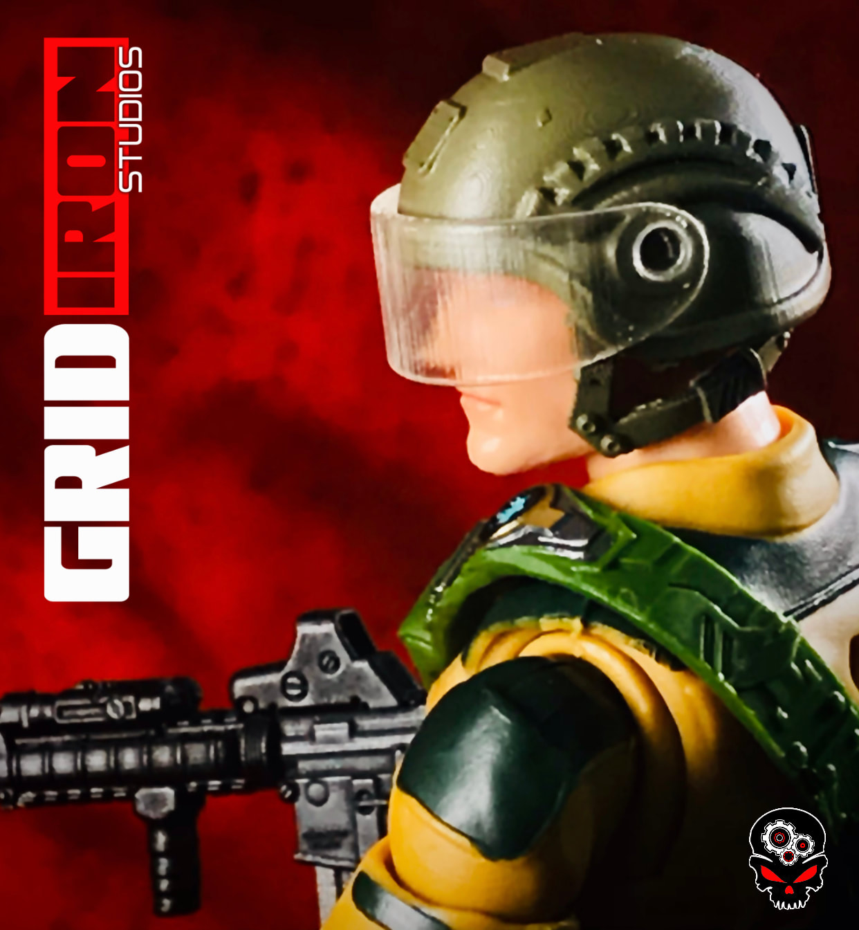 G.I Joe _Accessory_Basic Green Soldier Helmet_Weapon!!! 