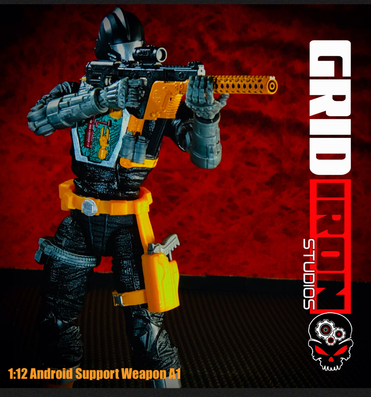 WEA036 custom weapon gun cast for use with 3.75" GI Joe Marvel figures 