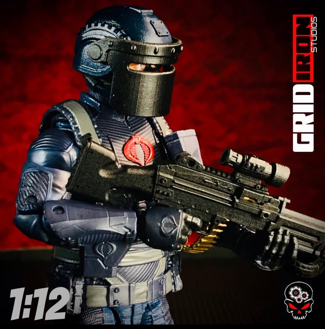 GA0138B (BLUE) 1:12 Scale Maska Sch-1 Helmet w/ Armored Face