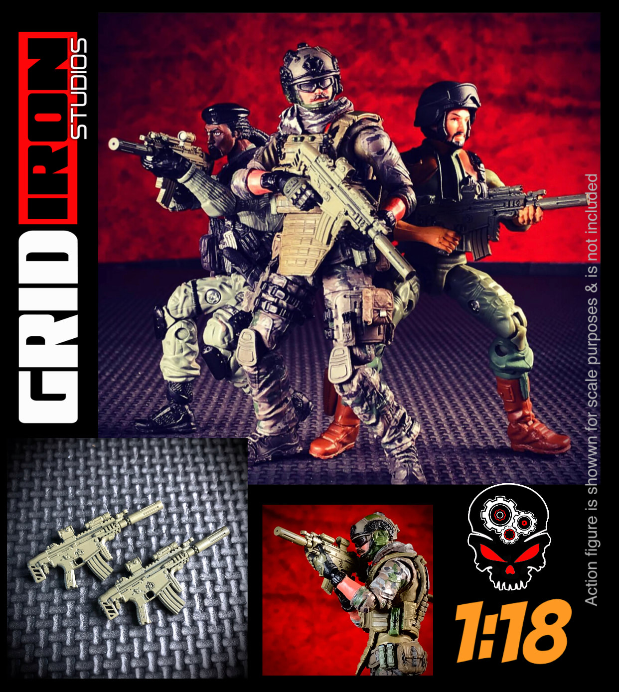 GI Joe Weapon Red Tank Pack 1:18 Original Figure Accessory #0725 