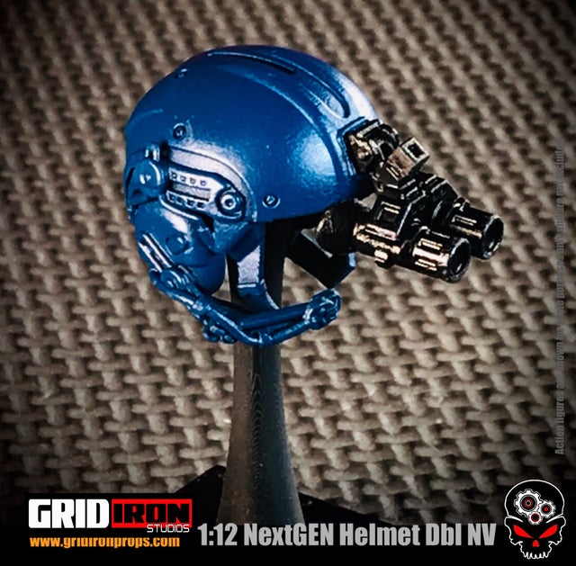 GA0177 (Enemy Blue) 1:12 NextGEN Helmet w/Dbl tube NODS great for 