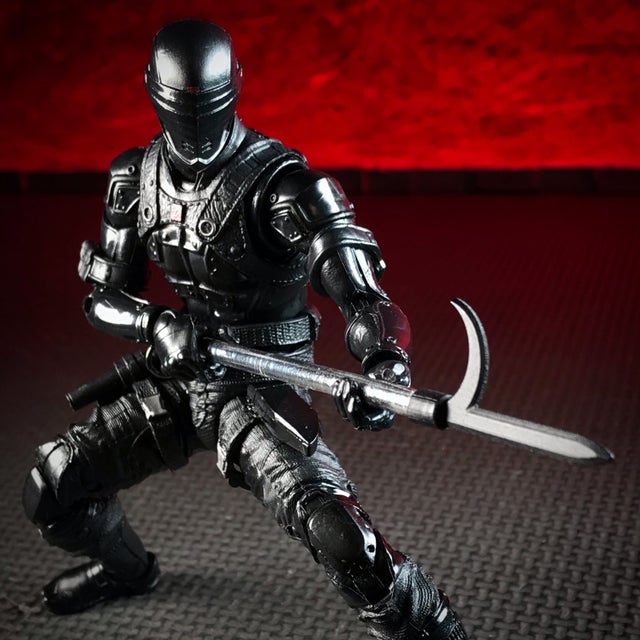 GA0213 (Silver/BK) 1:12 Ninja Spear Med. w/ring for G.I. Joe