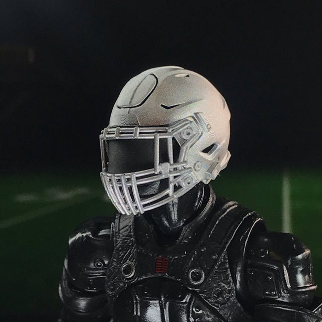 GA0299B (SVR/BK) 1:12 Football Helmet w/ V1 Facemask & Visor great for G.I.  Joe Classified, Cobra, Snake Eyes Custom LV Raiders Action figures, Football  gear