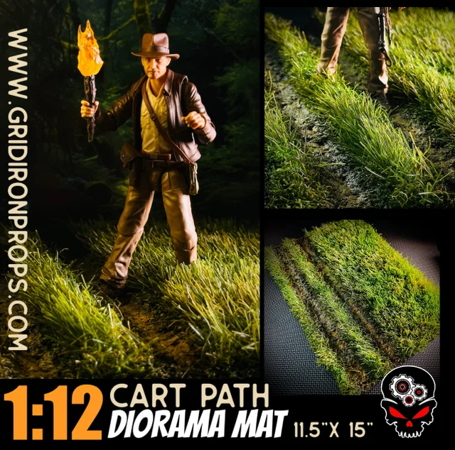 GA325 1:12 DETOLF 15 x 11.5 Camp Clearing Grass Diorama Mat For